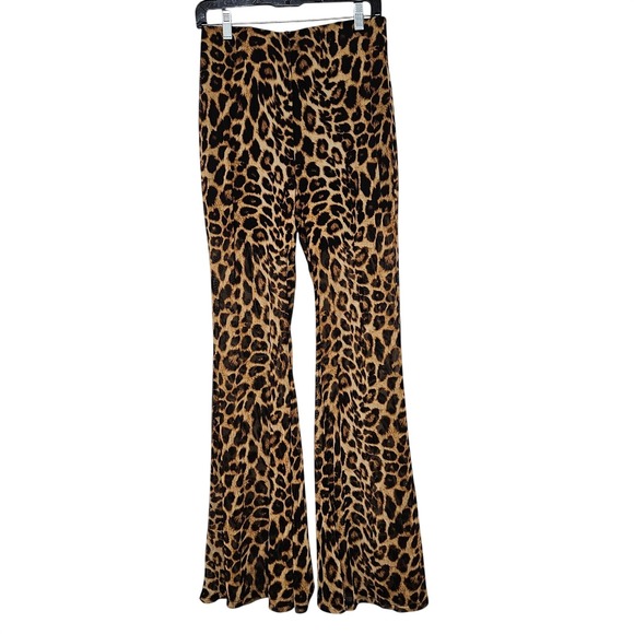 Forever 21 Pants - Forever 21 Leopard Print Flare Pants Y2K Indie Grunge Stretch Mesh ClubKidAlt 0X